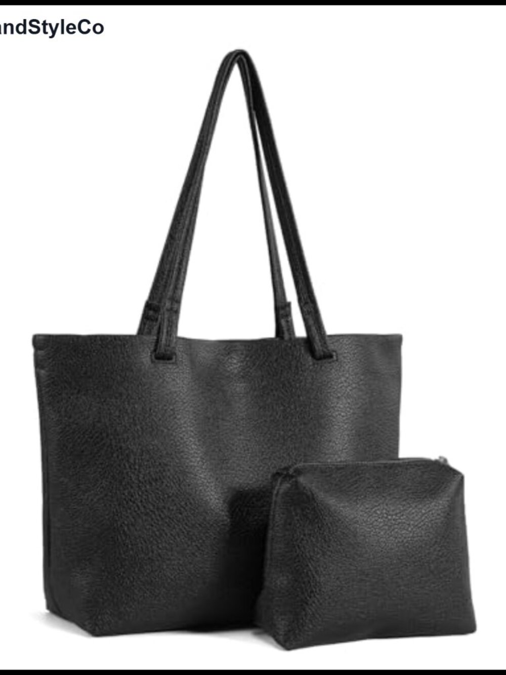 Soft Vegan Leather Medium Tote Bag with Coin Purse Top Handle Hobo